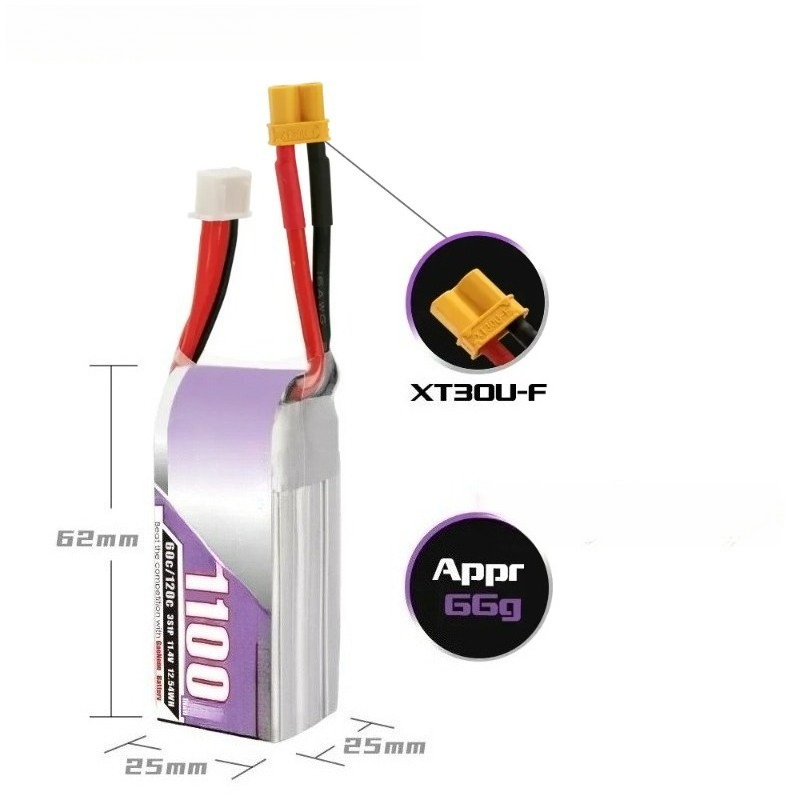 3S 1100mAh 60C/120C 11.4V Lipo - Drone Battery 3S review and price