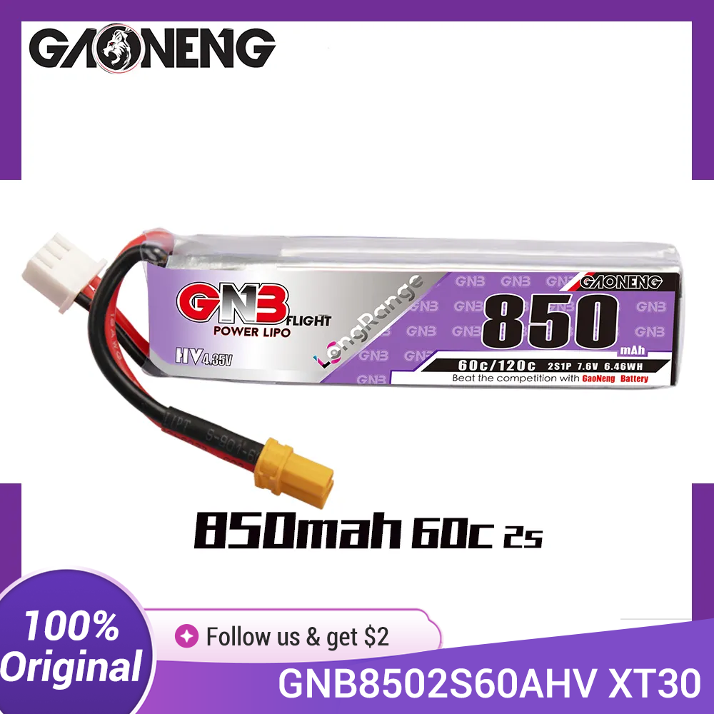 GAONENG GNB LiPo Battery 850mA - Drone Battery Connector review and price