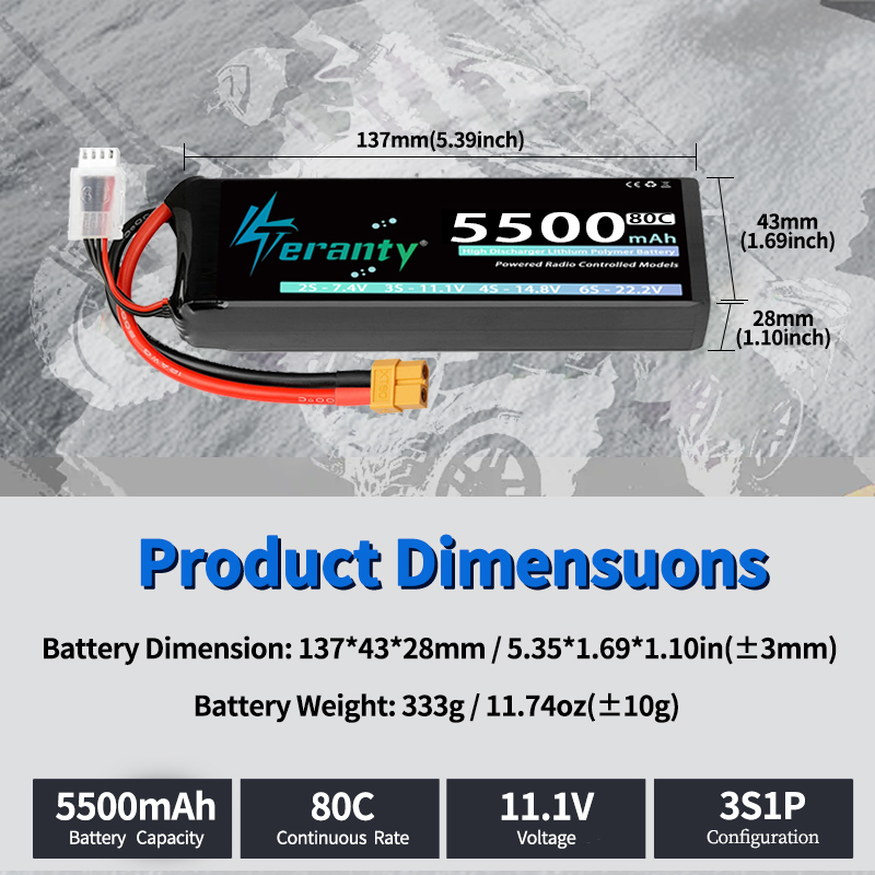 1/2pcs TERANTY 3S Lipo Battery - Drone Battery 3S review and price